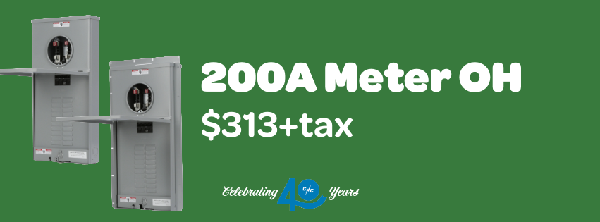 200A Siemens Overhead Style Meter Combo $313+tax, Flush mount or surface mount